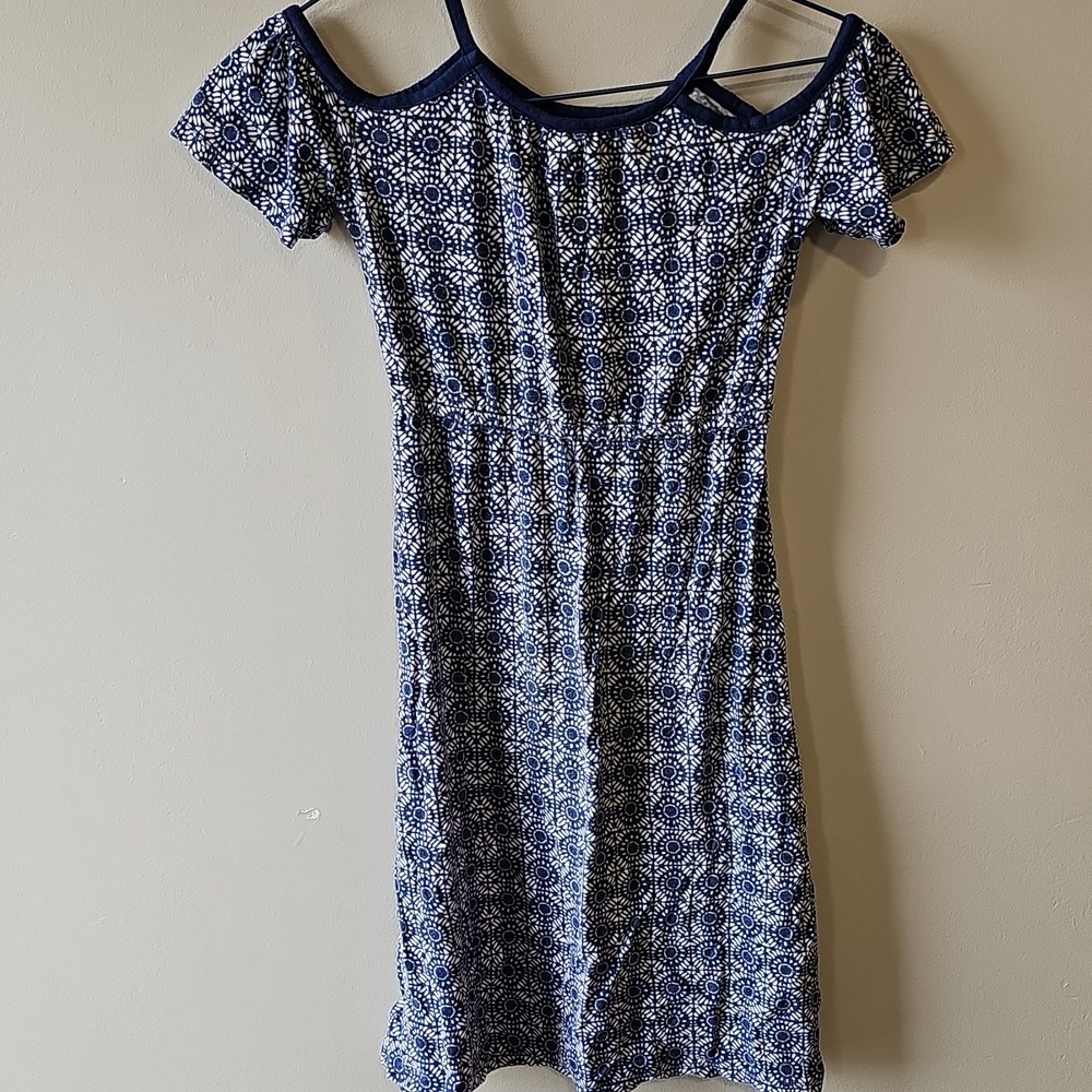 Old Navy Small Blue and White Patterned Dress